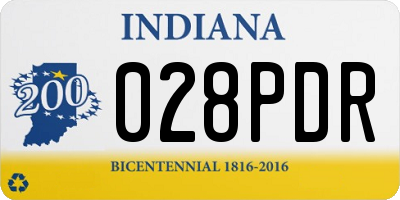 IN license plate 028PDR