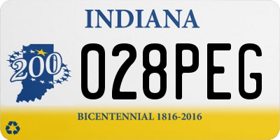 IN license plate 028PEG