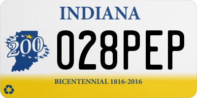 IN license plate 028PEP