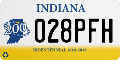 IN license plate 028PFH