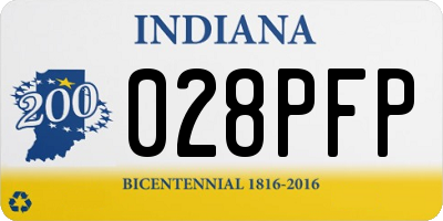 IN license plate 028PFP