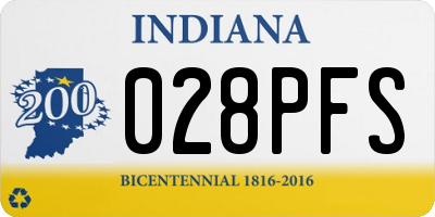 IN license plate 028PFS