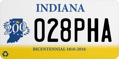 IN license plate 028PHA