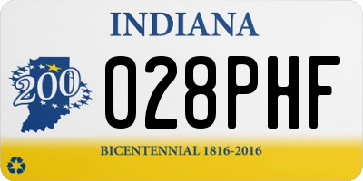 IN license plate 028PHF