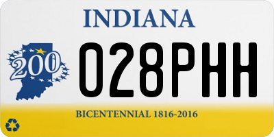 IN license plate 028PHH
