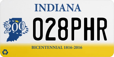 IN license plate 028PHR