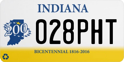 IN license plate 028PHT