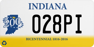IN license plate 028PI