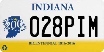 IN license plate 028PIM