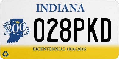 IN license plate 028PKD
