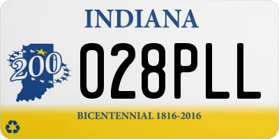 IN license plate 028PLL