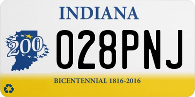 IN license plate 028PNJ