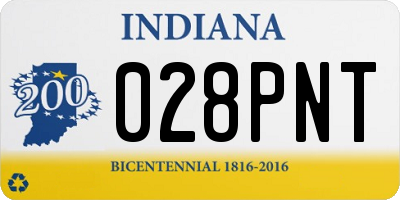 IN license plate 028PNT