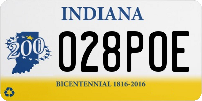 IN license plate 028POE