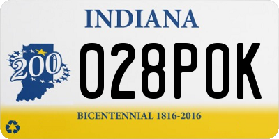 IN license plate 028POK