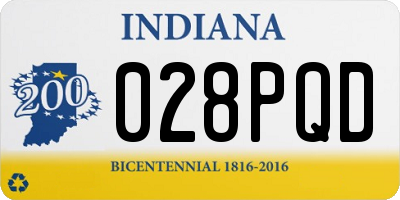 IN license plate 028PQD
