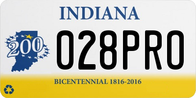 IN license plate 028PRO