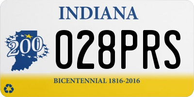 IN license plate 028PRS