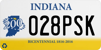 IN license plate 028PSK