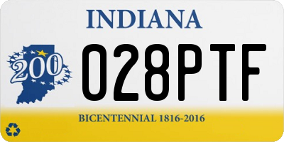 IN license plate 028PTF