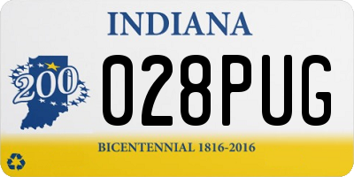 IN license plate 028PUG