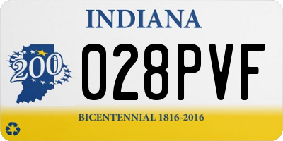 IN license plate 028PVF