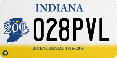 IN license plate 028PVL