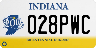 IN license plate 028PWC