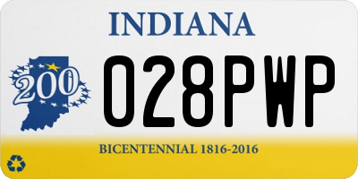 IN license plate 028PWP