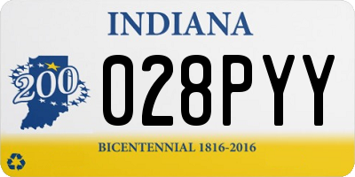 IN license plate 028PYY