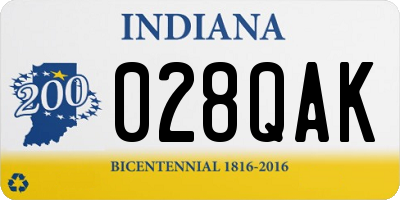 IN license plate 028QAK