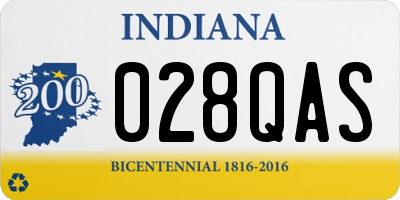 IN license plate 028QAS