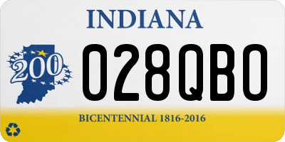 IN license plate 028QBO