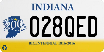 IN license plate 028QED