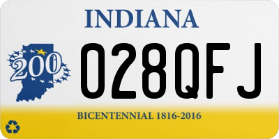 IN license plate 028QFJ