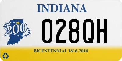 IN license plate 028QH