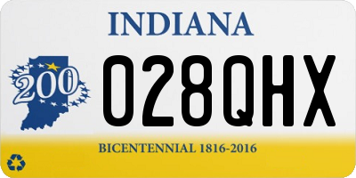IN license plate 028QHX