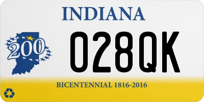 IN license plate 028QK