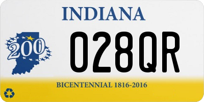IN license plate 028QR