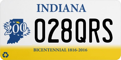 IN license plate 028QRS