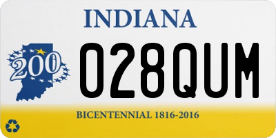 IN license plate 028QUM