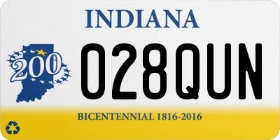 IN license plate 028QUN