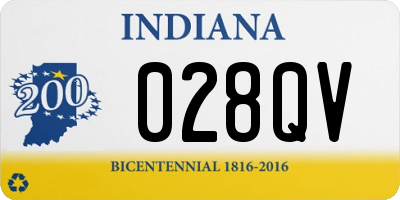 IN license plate 028QV