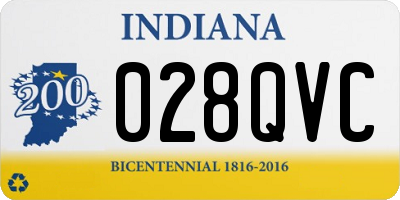 IN license plate 028QVC