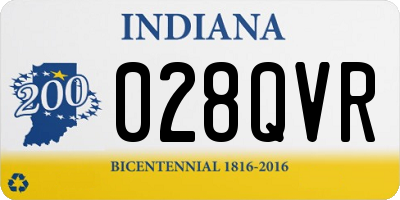 IN license plate 028QVR
