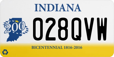 IN license plate 028QVW