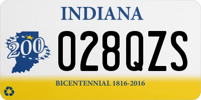 IN license plate 028QZS