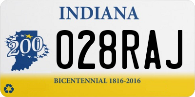 IN license plate 028RAJ