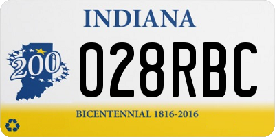 IN license plate 028RBC