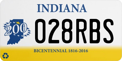 IN license plate 028RBS
